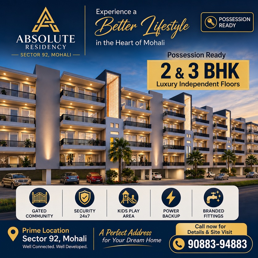 Absolute Residency Mohali and Absolute Residency Sector 92 Mohali